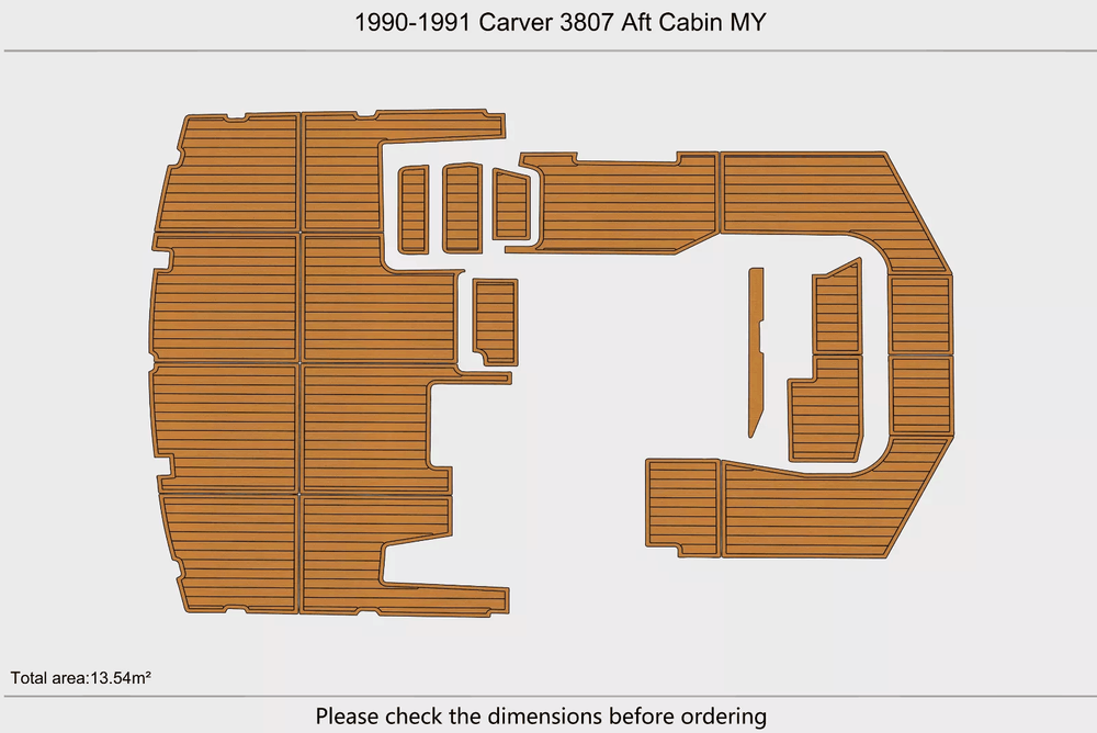 1991 Carver 3807 Aft Cabin MY Swim Platform Boat Cockpit EVA Pads Foam Flooring