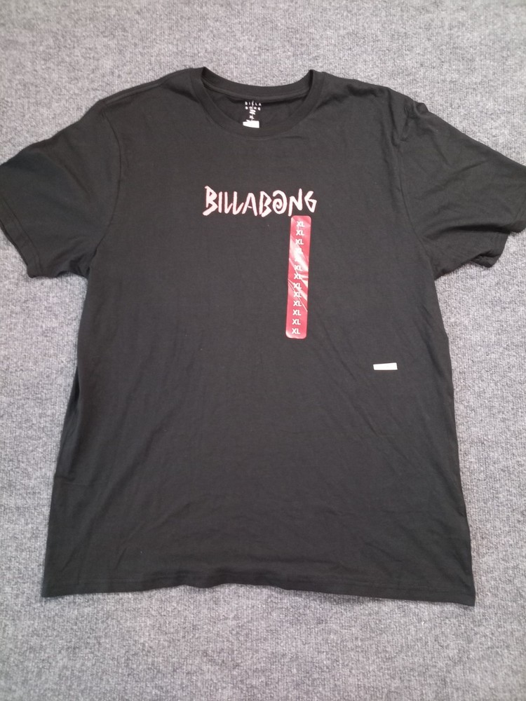 Billabong Graphic T Shirt Mens XL Black Short Sleeve Logo Tee NWT Cotton