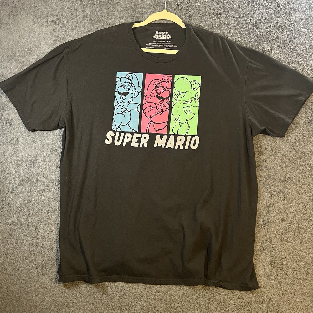 Nintendo Super Mario Graphic Tee 2022 Luigi Mario Yoshi T-Shirt Size 3XL