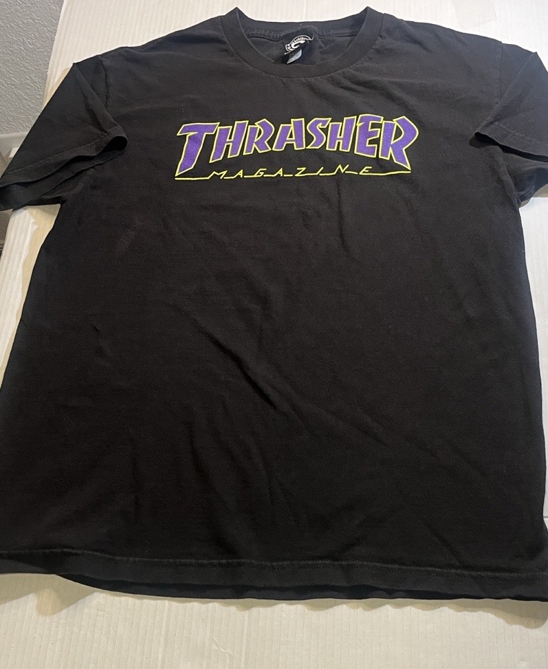 Thrasher Magazine Men's T-Shirt large  Black