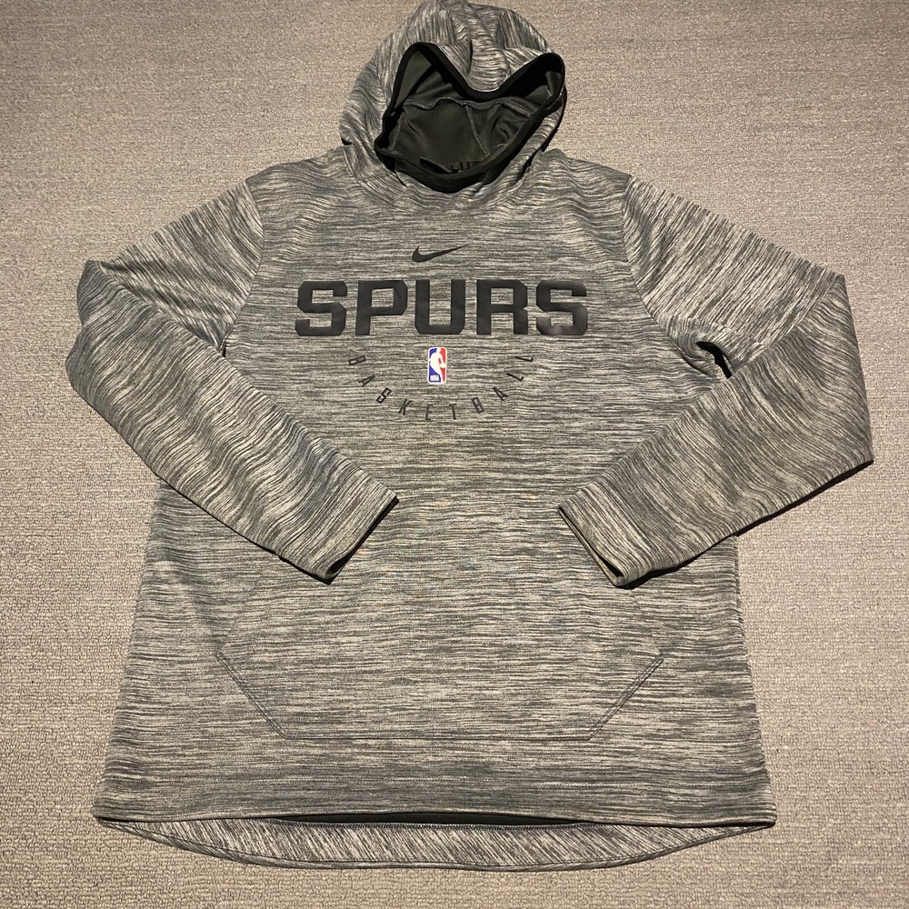 Nike San Antonio Spurs Hoodie Mens Large Grey Basketball NBA Dri-Fit
