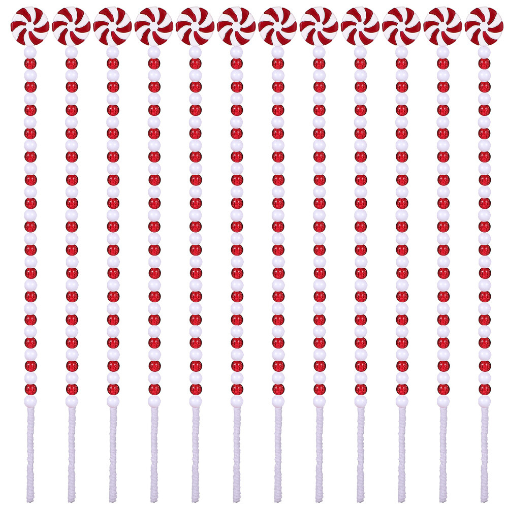 25 Pcs Candy Cane Decorations Adjustable Christmas Tree Sticks Ornaments