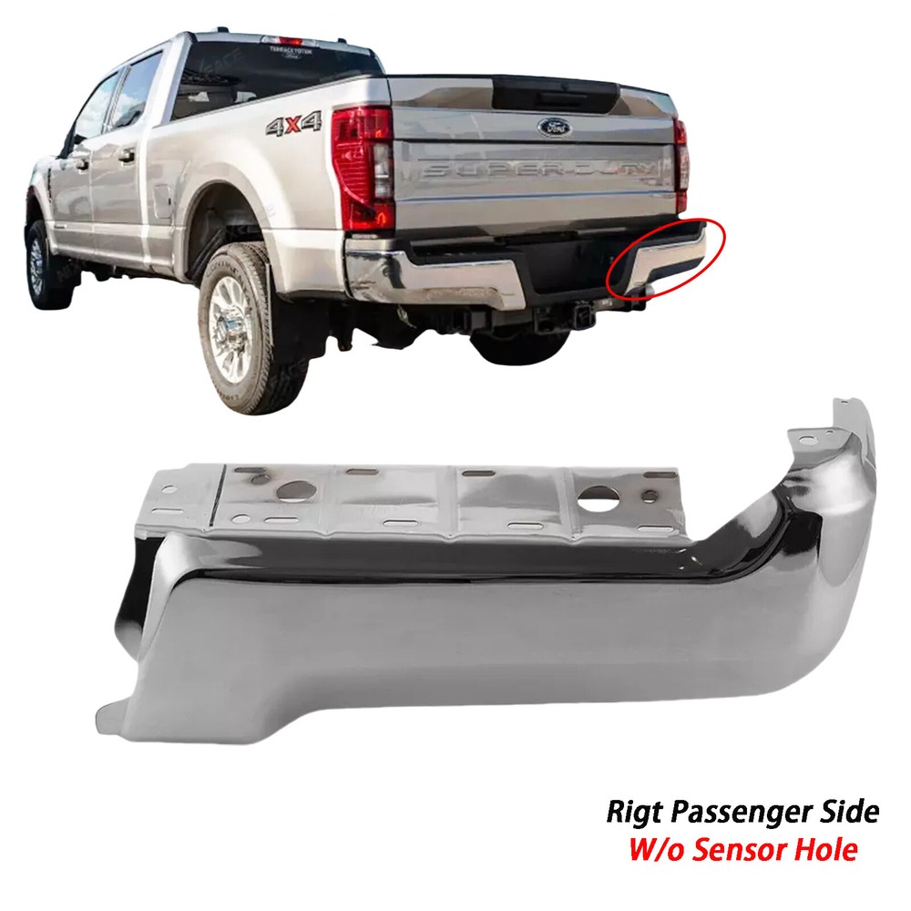 NEW Chrome Rear RH Passenger Side Bumper Face Bar for 2017-2022 Ford F-250 F-350