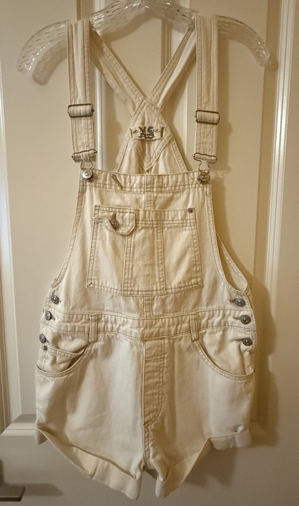 Free People We The Free Ziggy Shortalls Women's Size XS Ercu Ivory