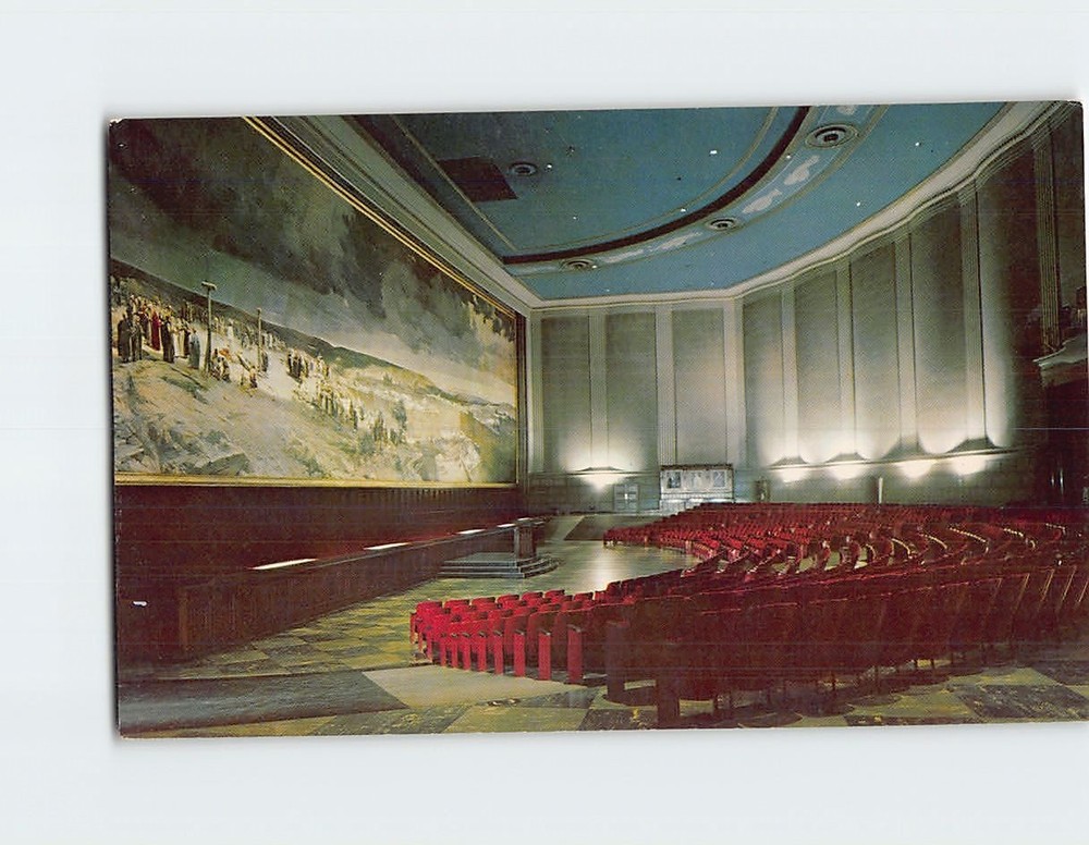 Postcard Interior Hall of the Crucifixion Forest Lawn Memorial Park Glendale CA