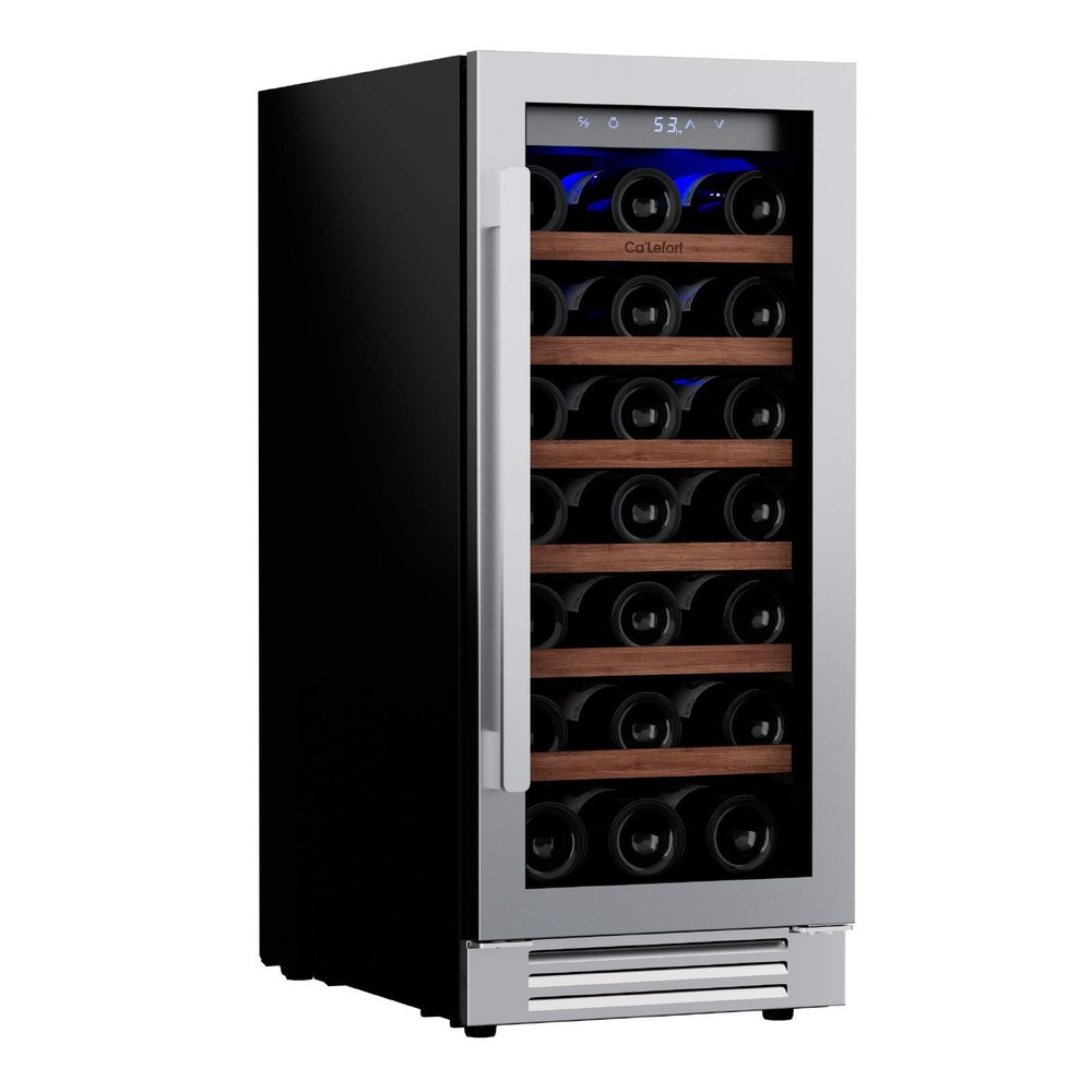 Ca Lefort 15 Inch Freestanding or Built-In Wine Cooler with Glass Door Free Shipping