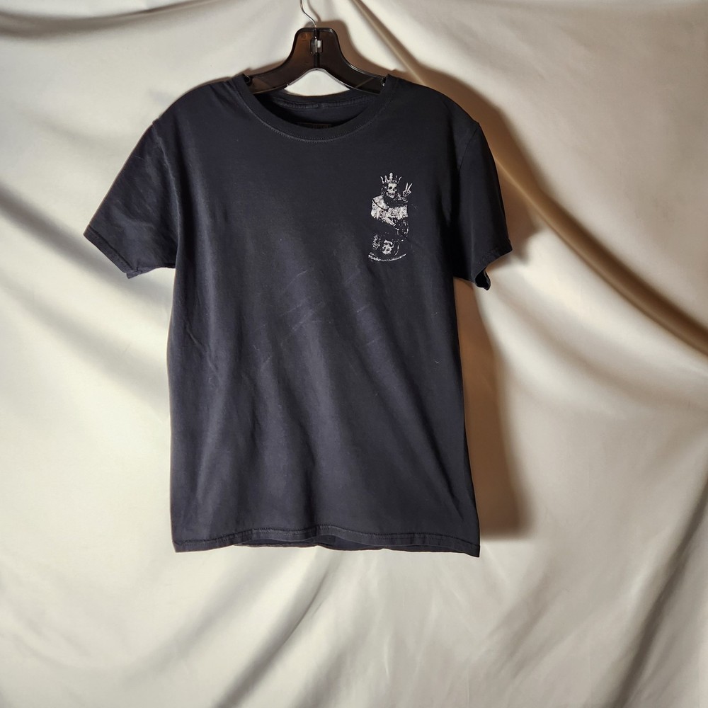 Thirty Single Men Shirt Small Black Reaper King Skull Graphic Crew Neck Tee
