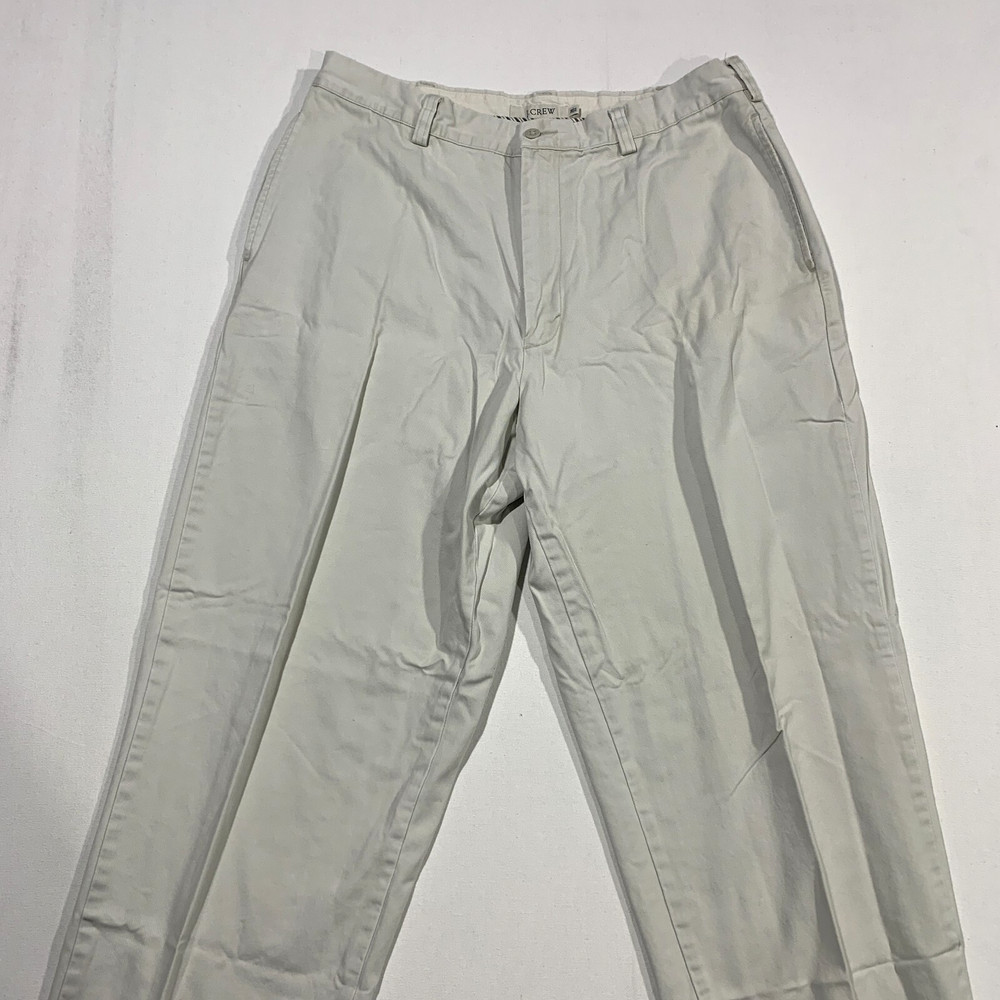 Vintage J. Crew Oarsman Khaki Chino Pants Mens Size 36/32 Tapered Cotton USA