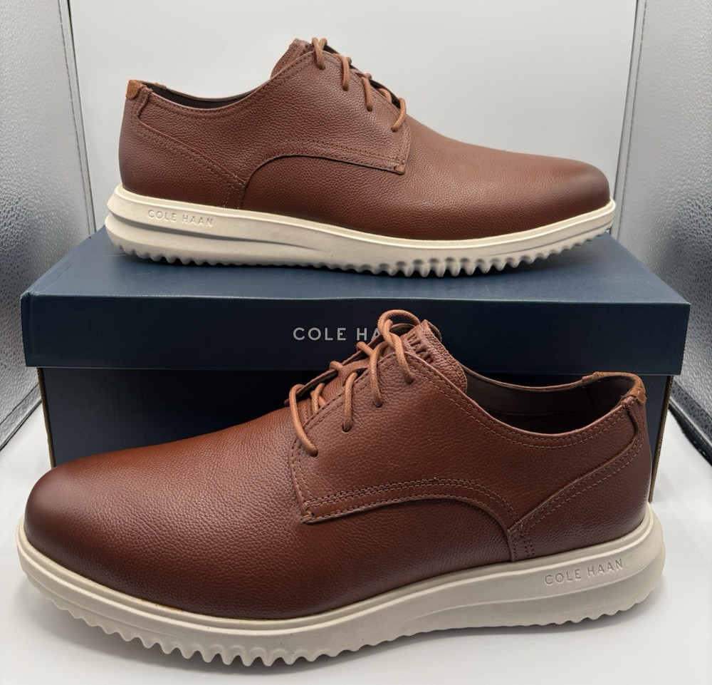 Cole Haan Grand Plain Toe Oxford C36935 British Tan Brown Leather Men’s Size 13