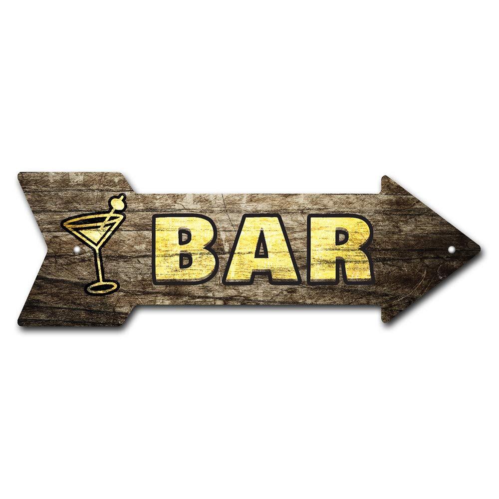 Bar Arrow Plastic Sign, 30
