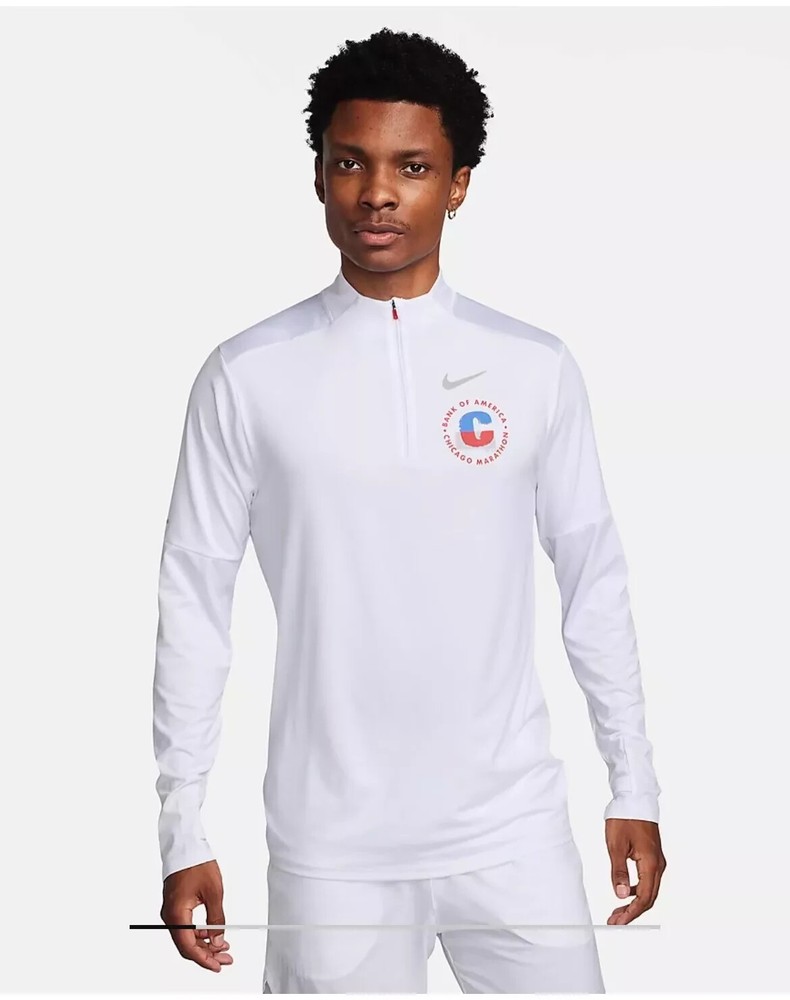 Nike Dri-FIT Element Chicago Marathon Running Top 1/2 Zip FD2681-100 Mens Size M