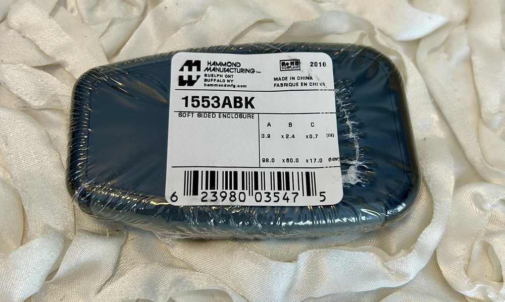 Hammond (1553ABK) Black HandHeld ABS Instrument Electrical Enclosure NEW-image