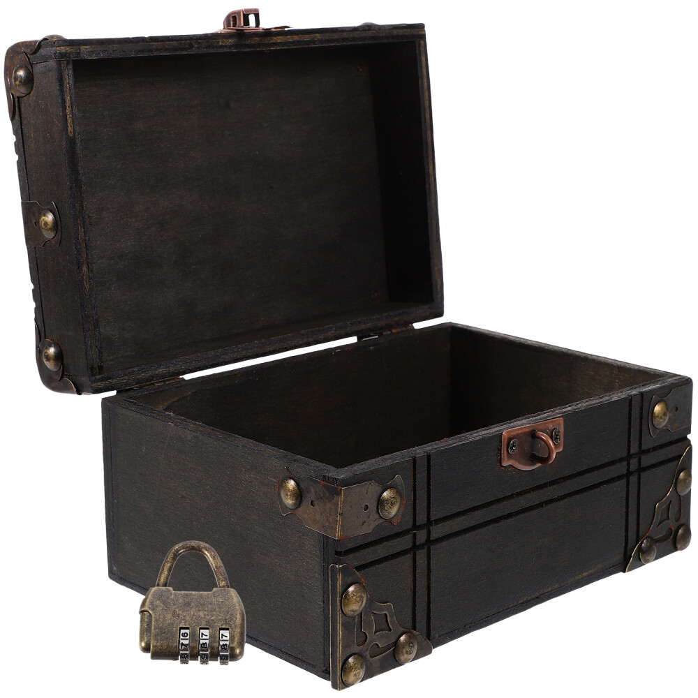 Vintage Wooden Jewelry Storage Box for Keepsakes and Treasures