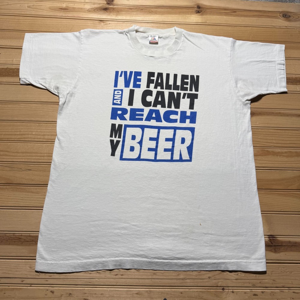 Vintage 90s I've Fallen and I Can't Reach My Beer Pacific Southwest T-Shirt - XL
