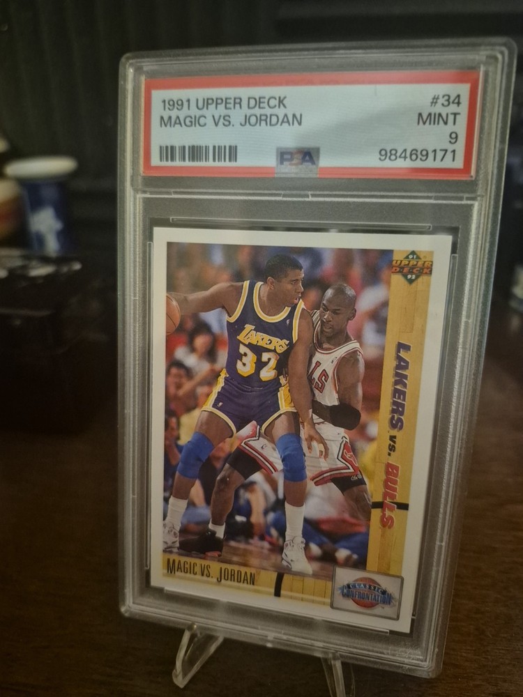 1991 upper deck 34 magic vs. jordan