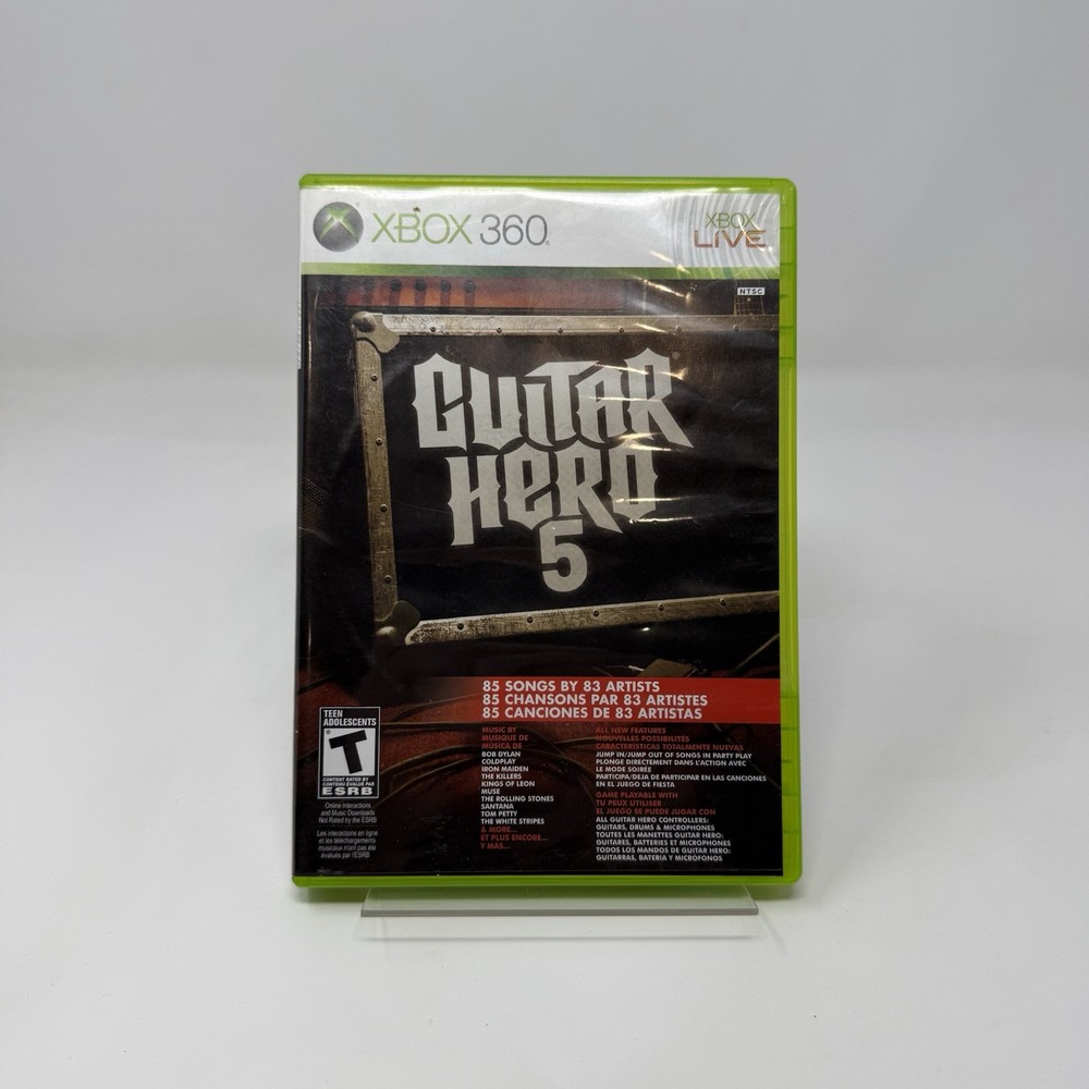 CIB - Guitar Hero 5 (Microsoft Xbox 360, 2009) CIB Complete Tested And Working