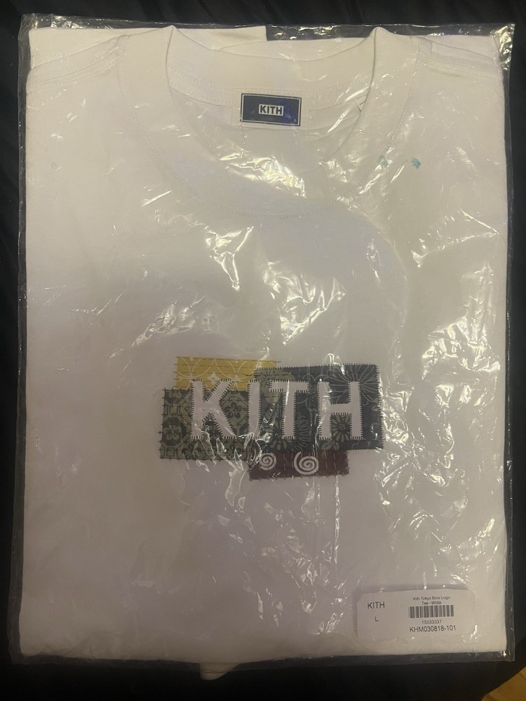 Kith Tokyo Boro Box Logo Tee T-shirt White Size Large (Brand New)ReadDescription