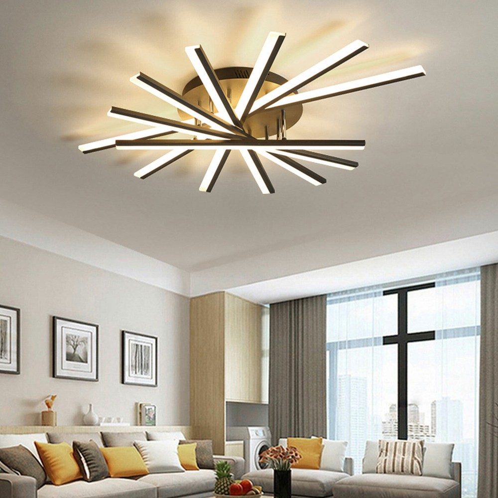 Dimmable LED Ceiling Light Modern Flush Mount Chandelier with Remote Control