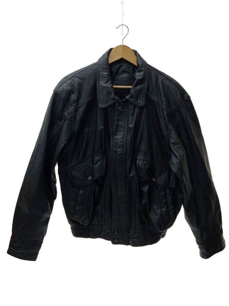 Leather Jacket Blouson/Ll/Cowhide/Blk/Plain 3500