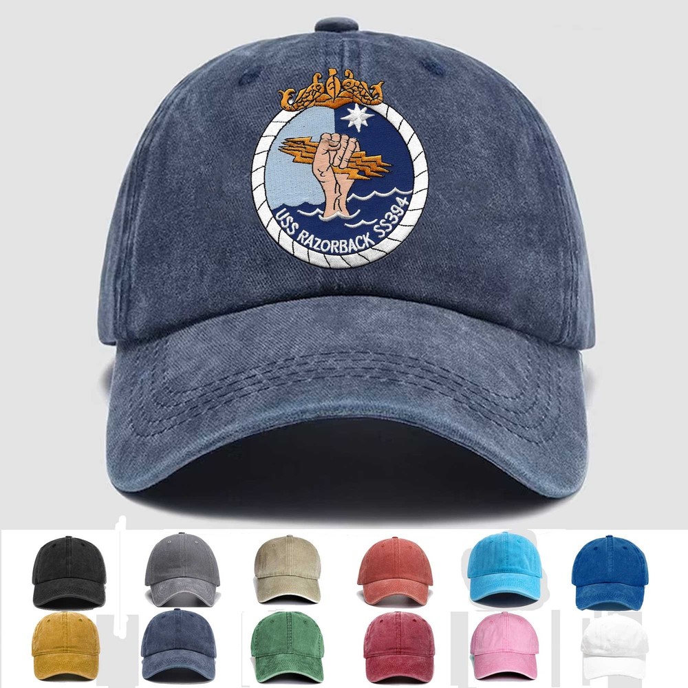 Custom Embroidered Hat SS-394 USS Razorback, Veteran Cap, Trucker Hat, Gift 4