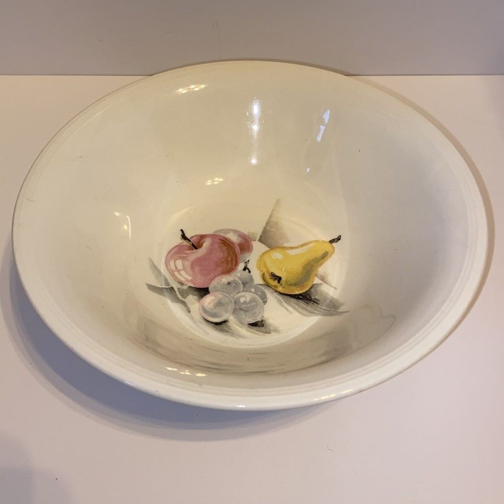 Vintage Edwin Knowles China Apple & Pear Pattern Vegetable Bowl Fruit