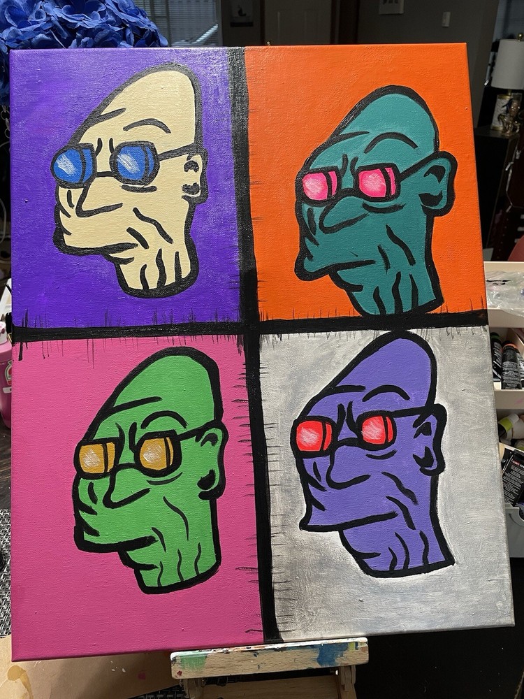 Professor Farnzworth, Furturama, Pop Art, Colorful CANVAS