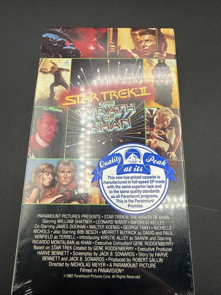 Paramount Pictures Star Trek II: The Wrath of Khan VHS 1982 PG Dolby Surround