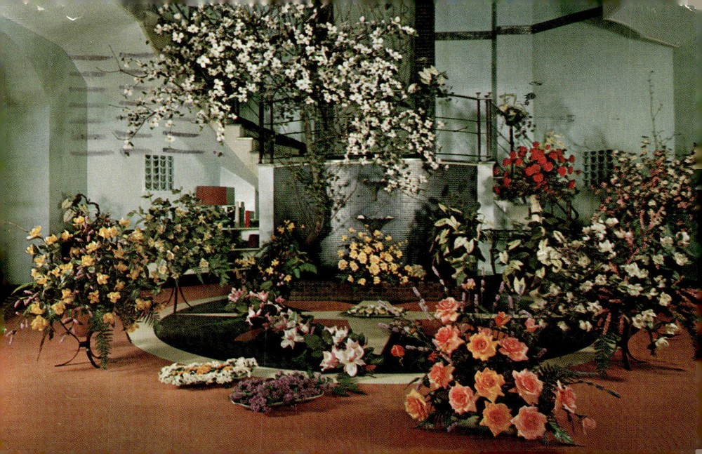 1950s California Artificial Flower Co Providence RI MCM Calart Chrome Postcard