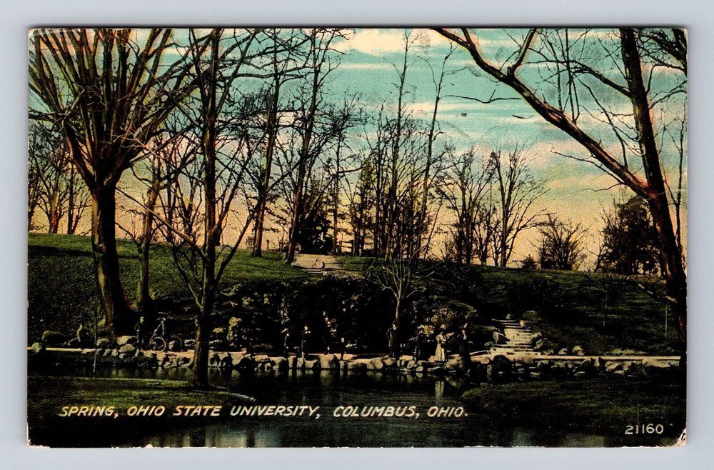 Columbus OH-Ohio, Spring, State University, Antique, Vintage c1914 Postcard