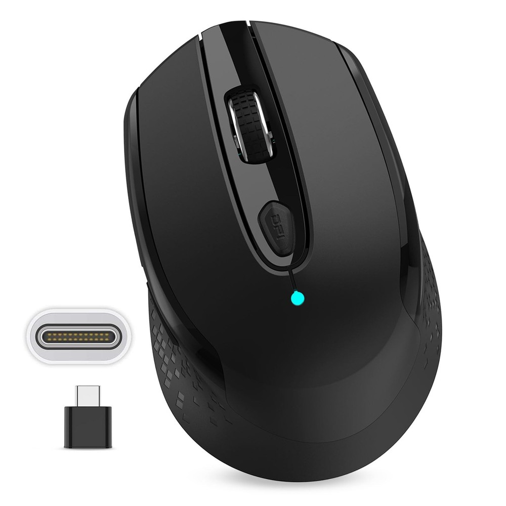 USB C Wireless Silent Mouse for MacBook Air Pro 2.4G Cordless