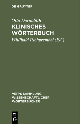 Otto Dornblüth Klinisches Wörterbuch (Hardback)