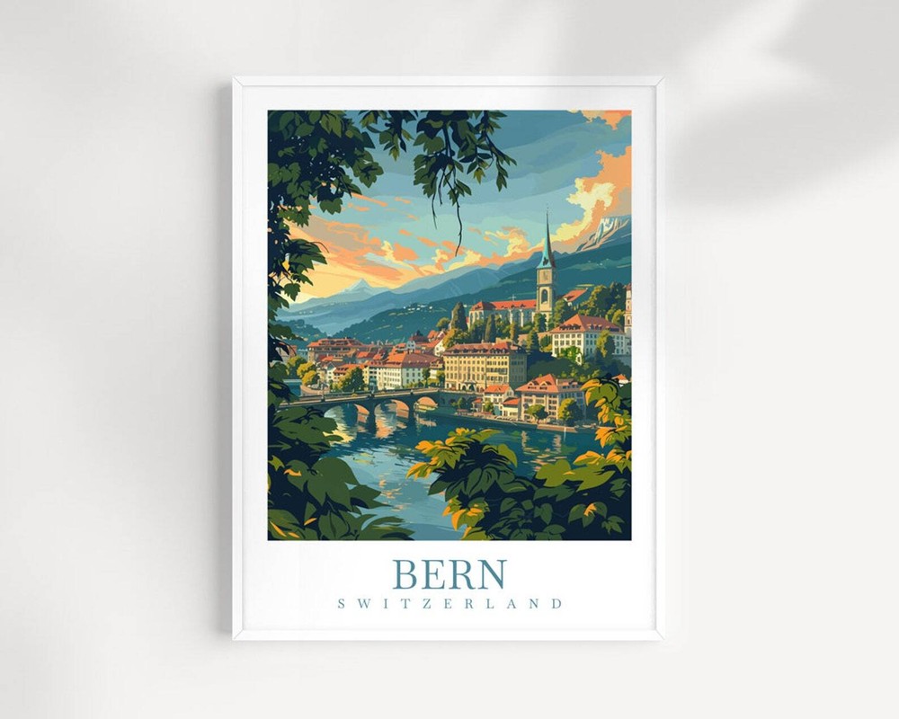 Bern Print Bern Home Dcor Switzerland Art Print Bern Wall Print For Switzerland