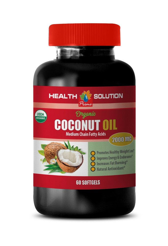 energy boost for men - COCONUT OIL ORGANIC - anti aging essential 1 BOTTLE