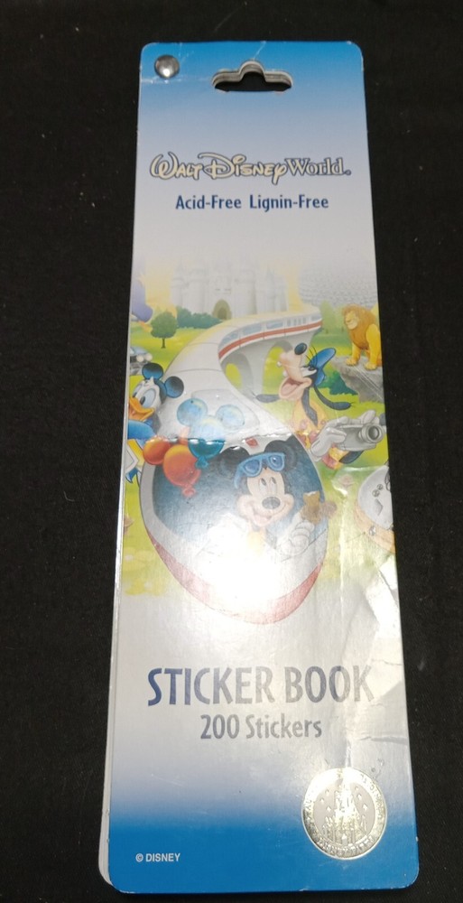 Walt Disney World Acid-Free  Stickers  used. originally 200 stickers 4 missing-image