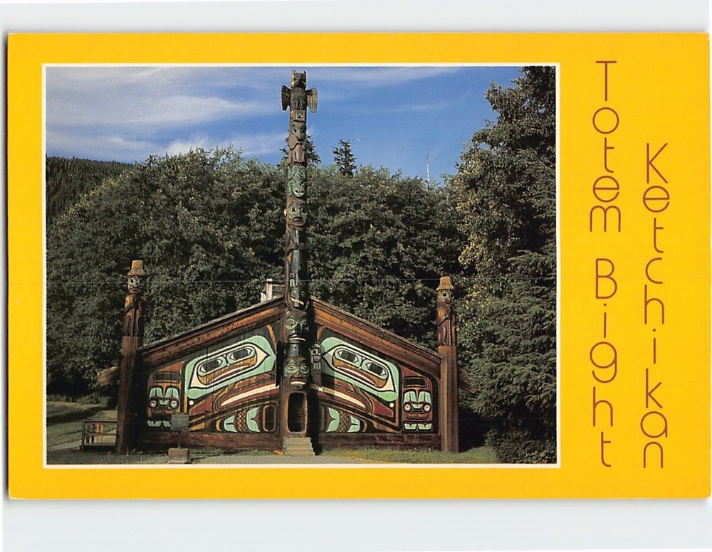 Postcard Totem Bight Ketchikan Alaska USA