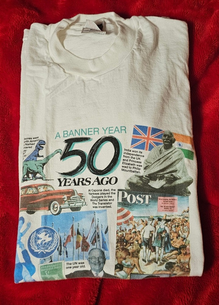 A Banner Year 50 Years Ago Graphic Size XL USA 90s Single Stitch (52026)