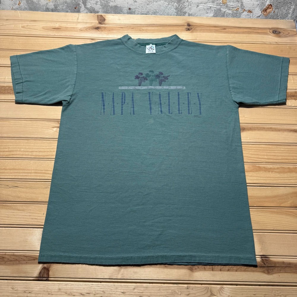 Vintage 90s Napa Valley California Grapes Single Stitch Souvenir Shirt - Large