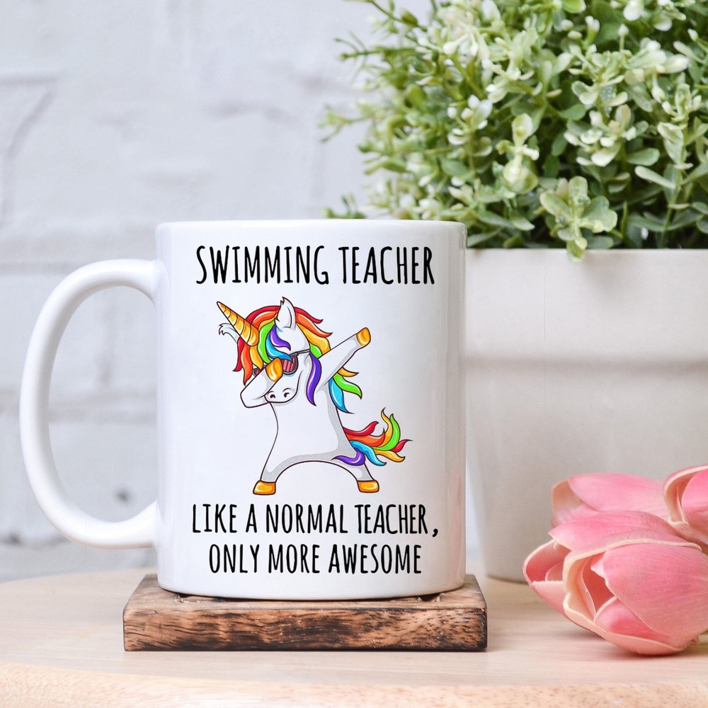 Swimming Awesome Teacher Mug Unicorn Teacher Mug Gift For Teachers Teacher Gift