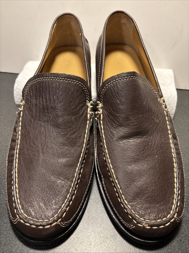 Cole Haan Driving Moccasin Loafer Brown Leather Rubber Sole Men’s 12M EUC