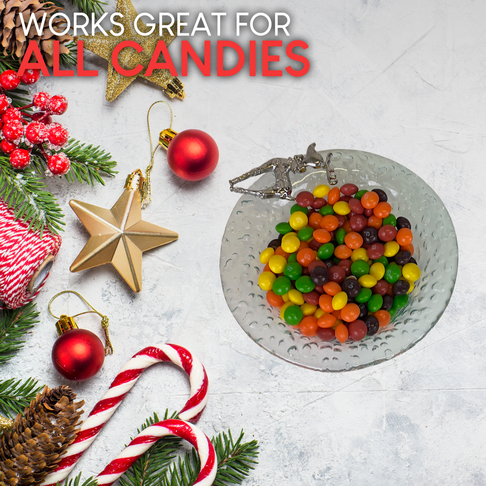 Festive Reindeer-Accented Glass Serving Bowl for Dips-image