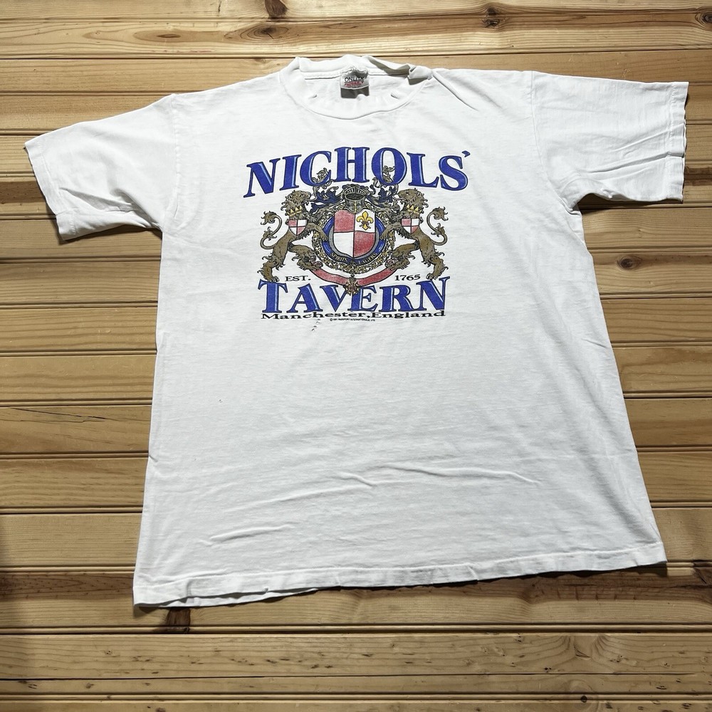 Vintage 90s 1991 Nicholas Tavern Manchester England Bar Shirt Size XL