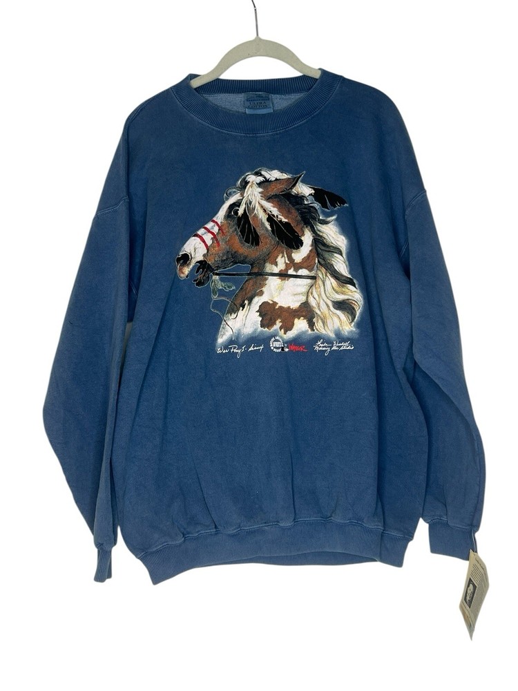 Warrior Crewneck Sweatshirt Authentic Native American Design