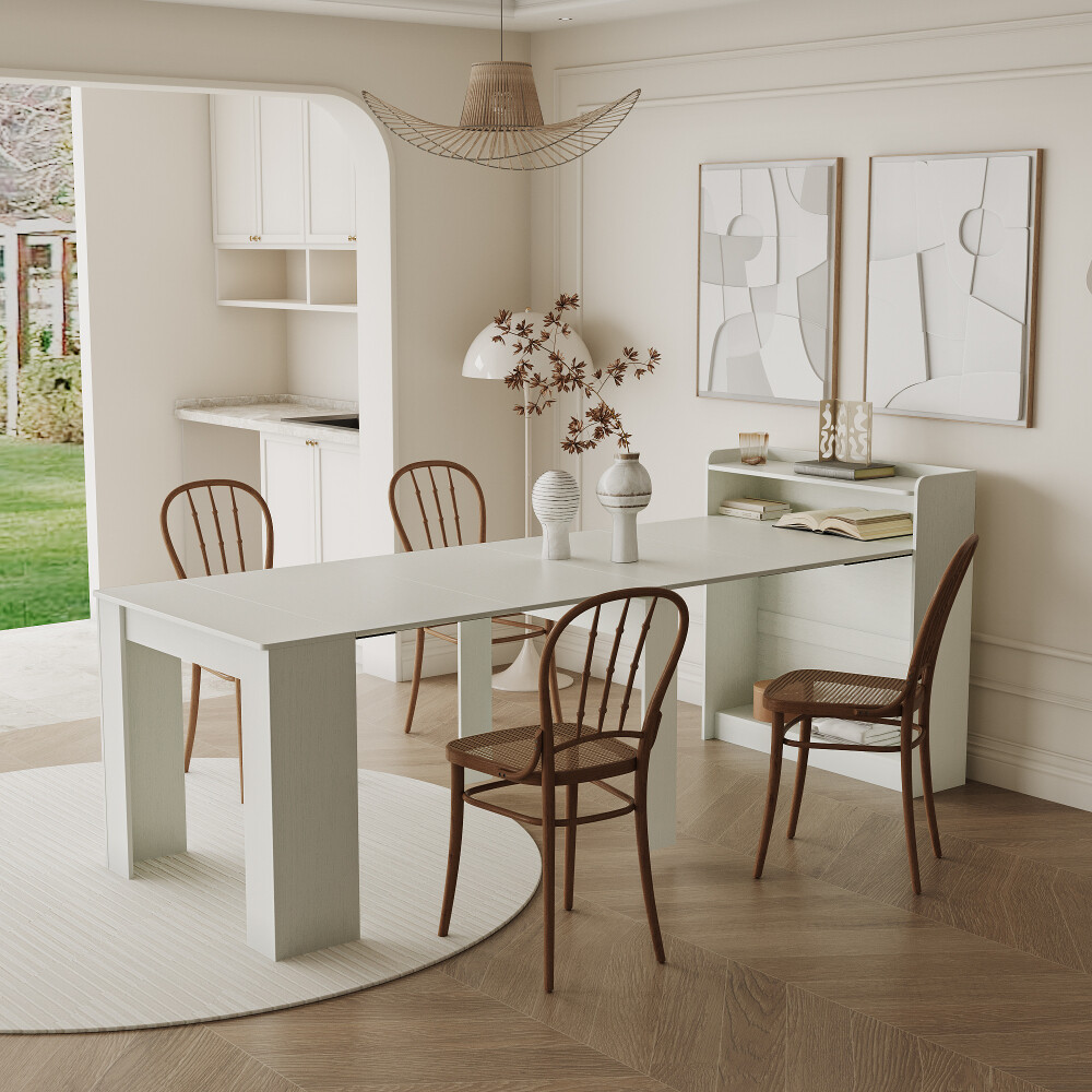 Smart Extendable Dining Table - Space Transformer with Hidden Storage
