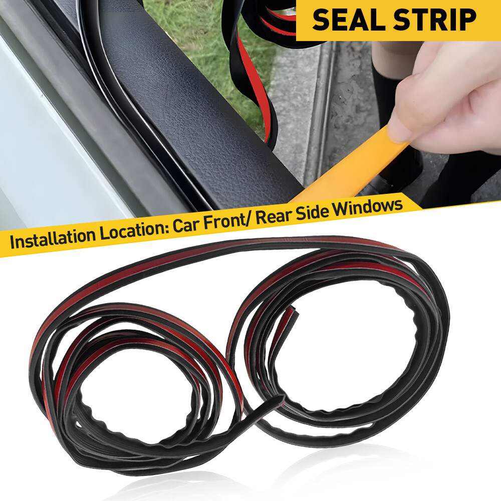 V-Shape Car Door Edge Window Moulding Trim Seal Strip Rubber For Honda 4M Black