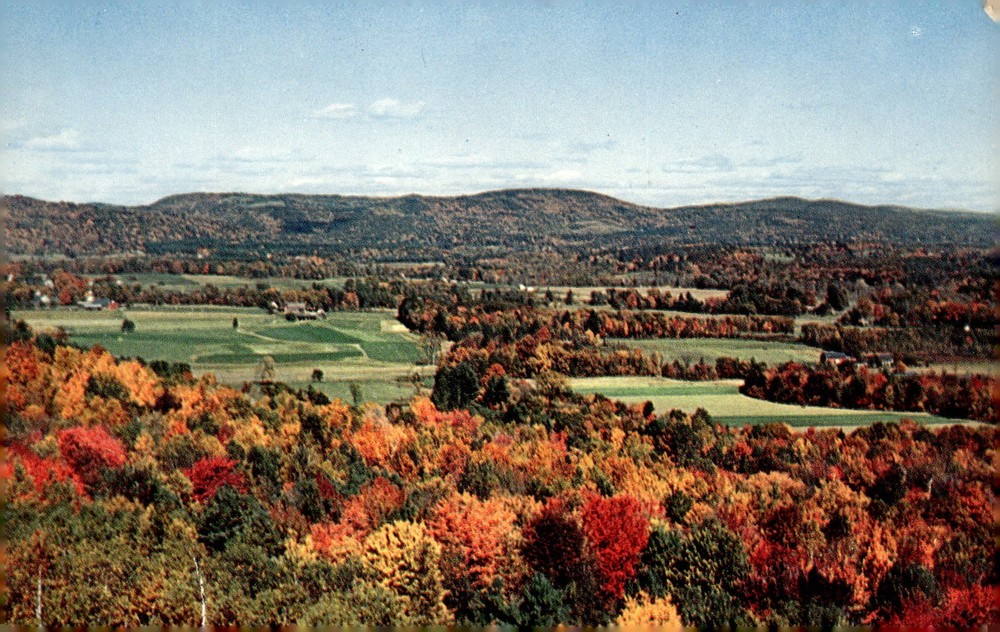 1960 Greenfield Valley Mohawk Trail Massachusetts Scenic Plastichrome Postcard