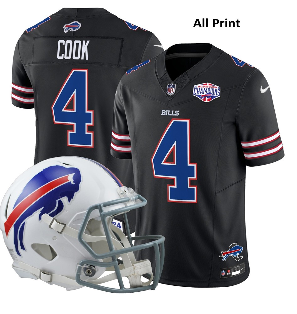 Buffalo Bills #4 James Cook AFC East Champions All-Print Football Jersey