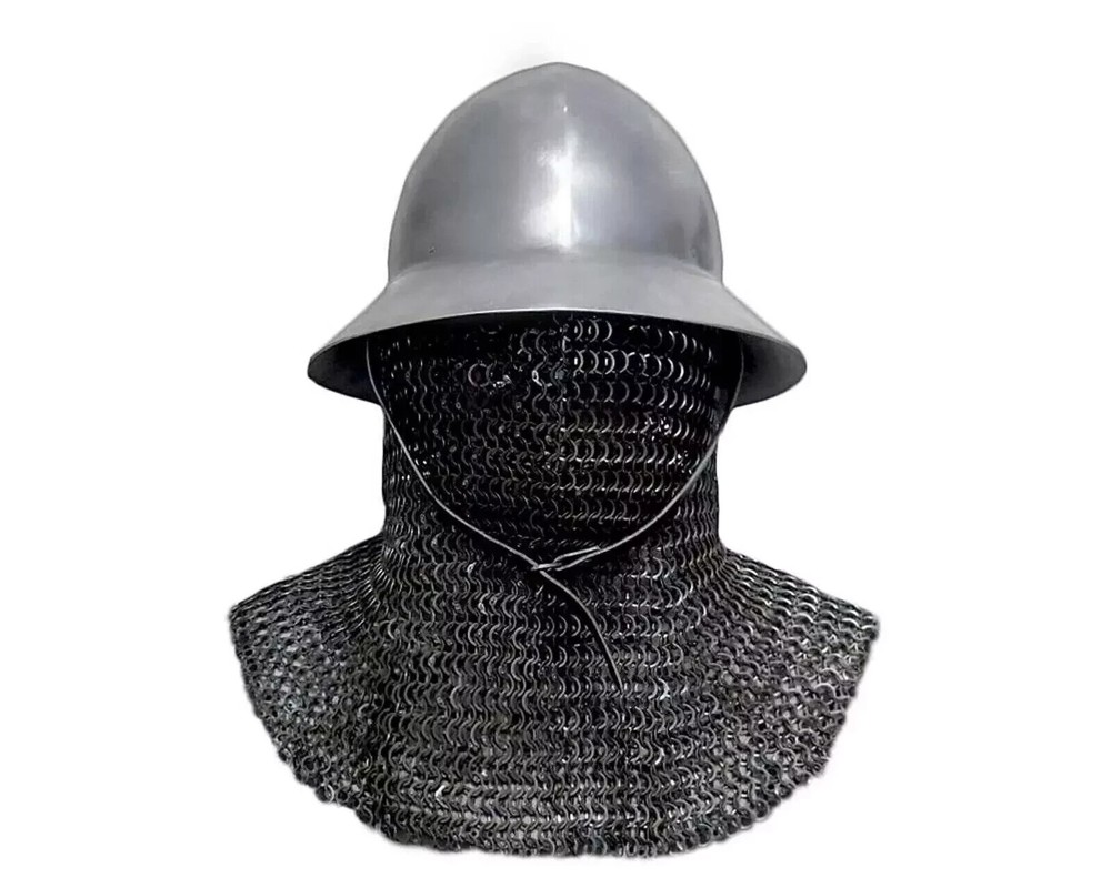18GA Medieval Kettle Hat Helmet for SCA Reenactment and Combat Readiness