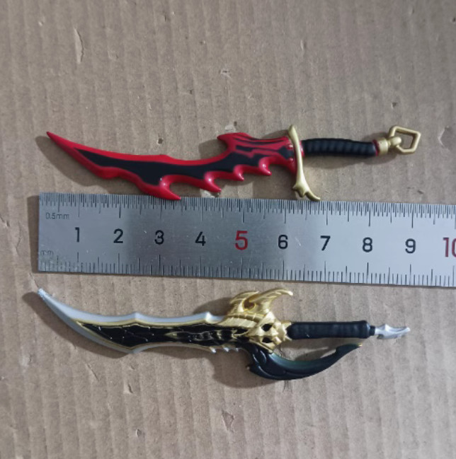 1/12 Scale Metal Samurai Swords Model Soldier Accessories For 6'' Action Figure