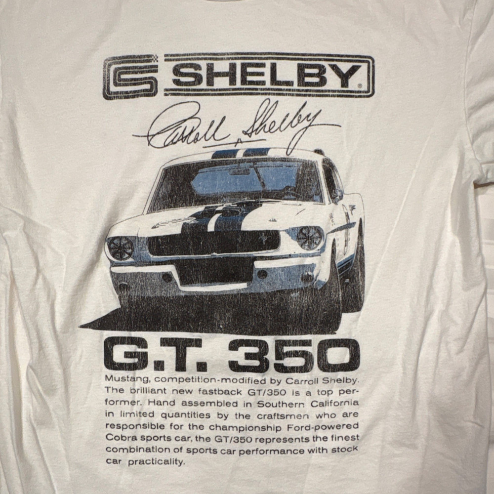 Old Navy Shelby GT 350 Men’s M White Graphic Print Cotton Crew Neck T-Shirt