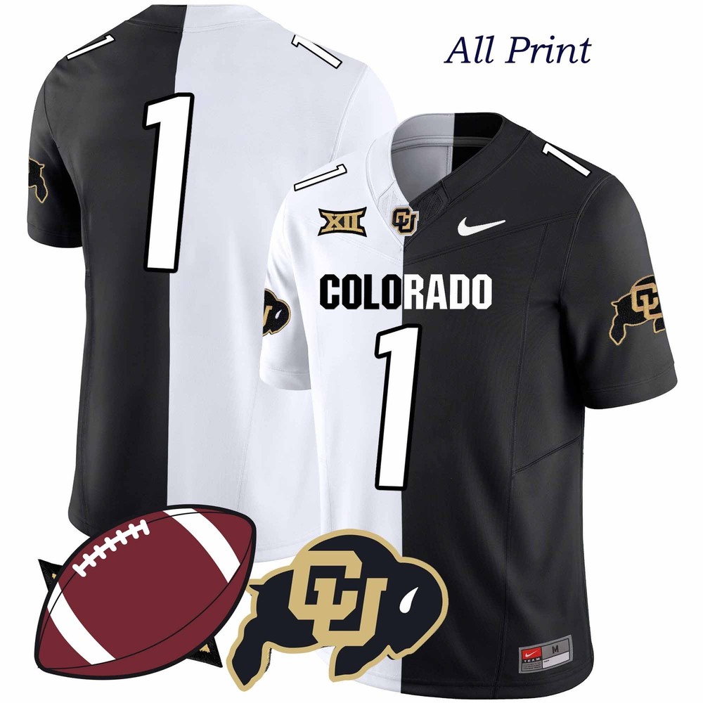 Colorado Buffaloes Big 12 #1 Team Football Jersey V2 – All Print Options